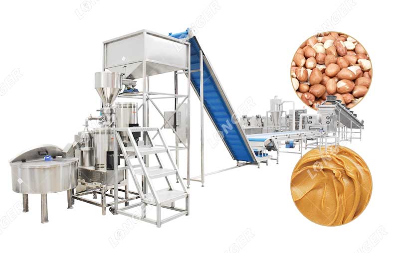 Chaîne De Fabrication Du Beurre De Cacahuète 500 Kg/H